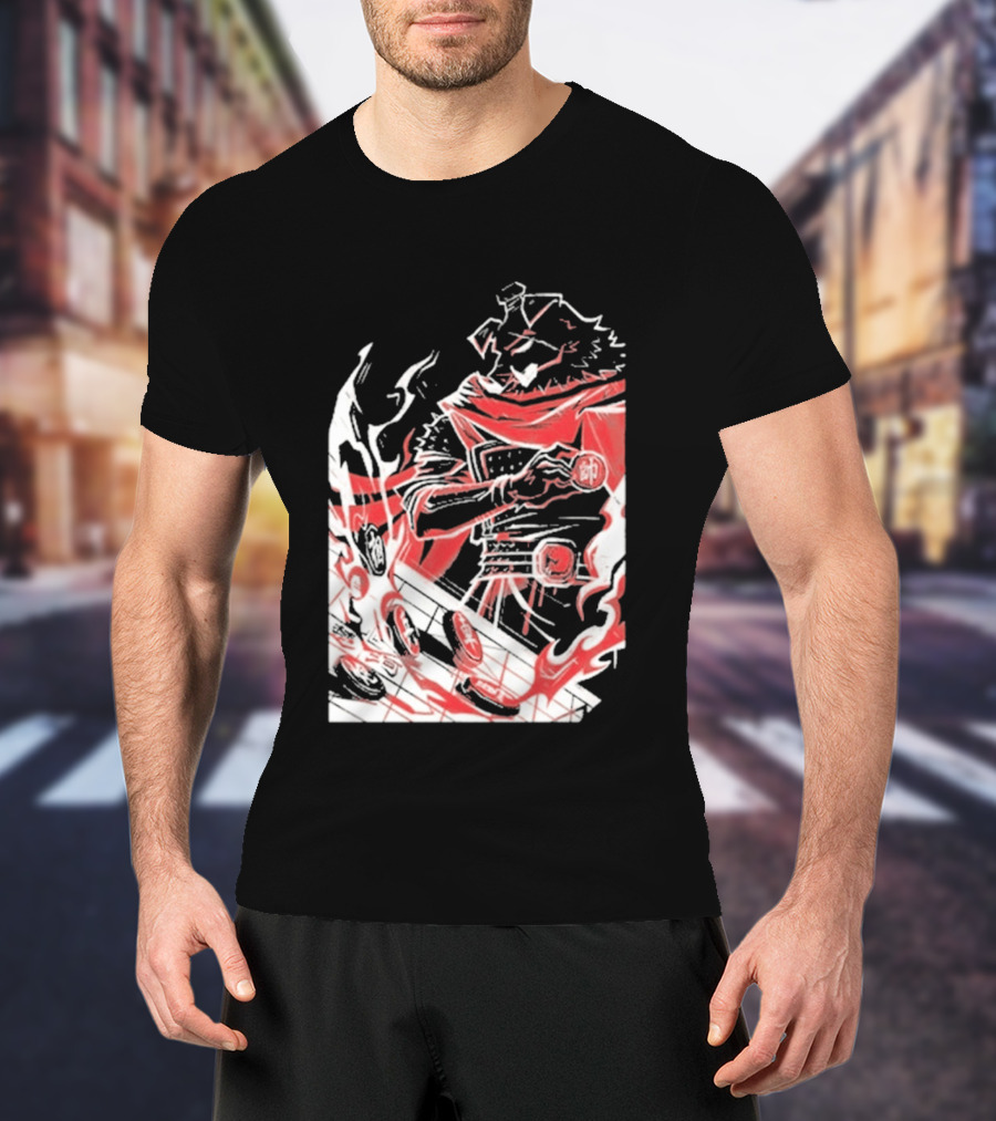 Technoblade Of War Gamer Tribute Epic Medieval Style Scarf And Flames T-Shirt