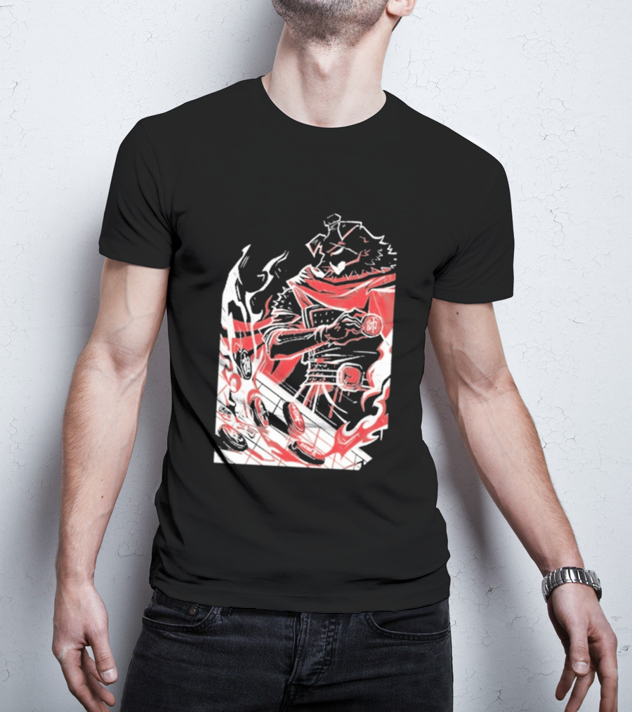 Technoblade Of War Gamer Tribute Epic Medieval Style Scarf And Flames T-Shirt