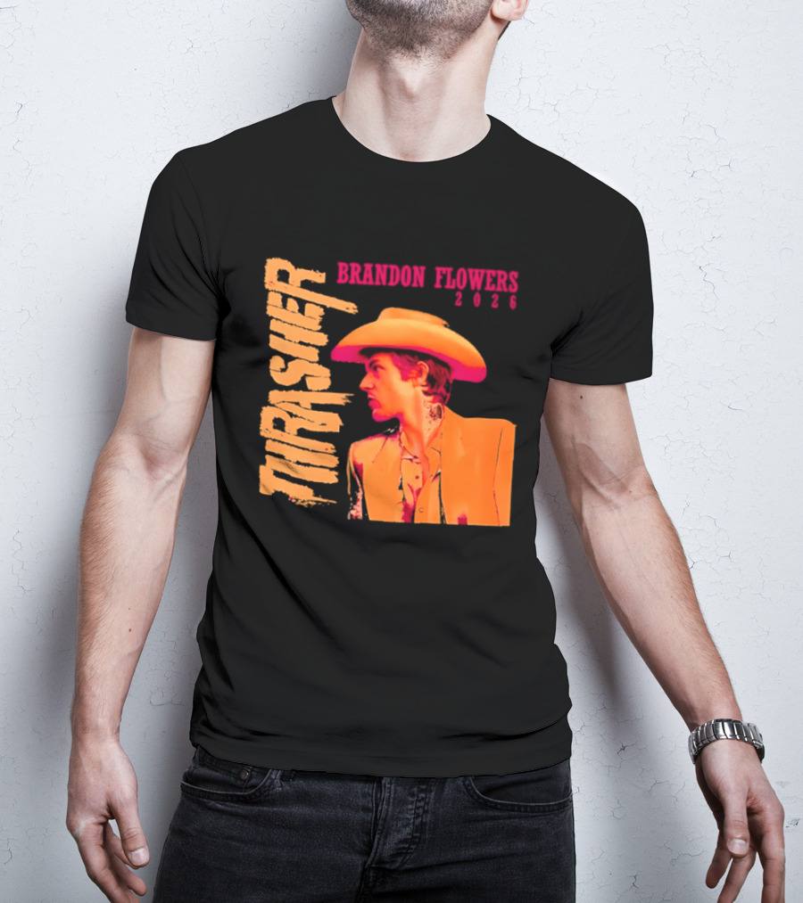 Brandon Flowers Thrasher 2026 Cowboy T-Shirt