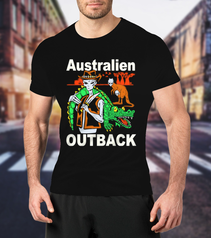 Australien Outback Alien Crocodile Adventure T-Shirt