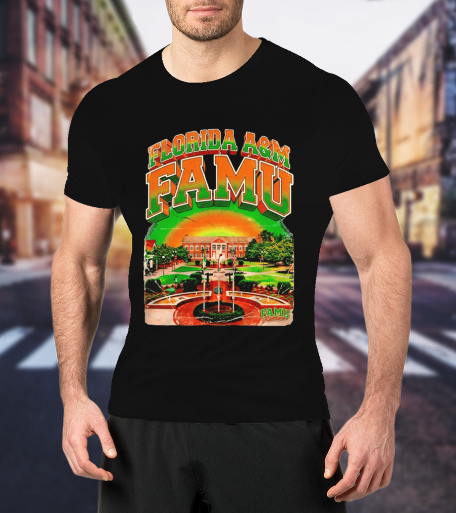 Florida A&M FAMU Rattlers Lee Hall Campus Landmark T-Shirt