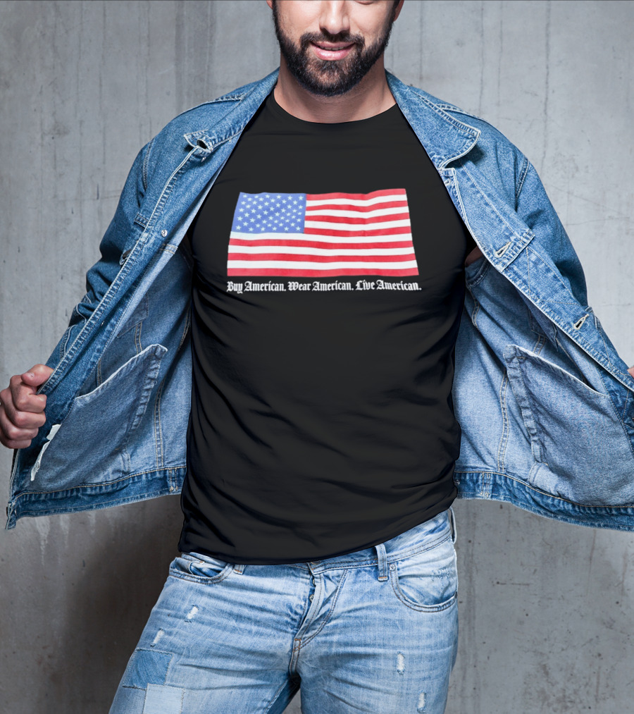 Buy American Wear American Live American Flag Stars And Stripes T-Shirt