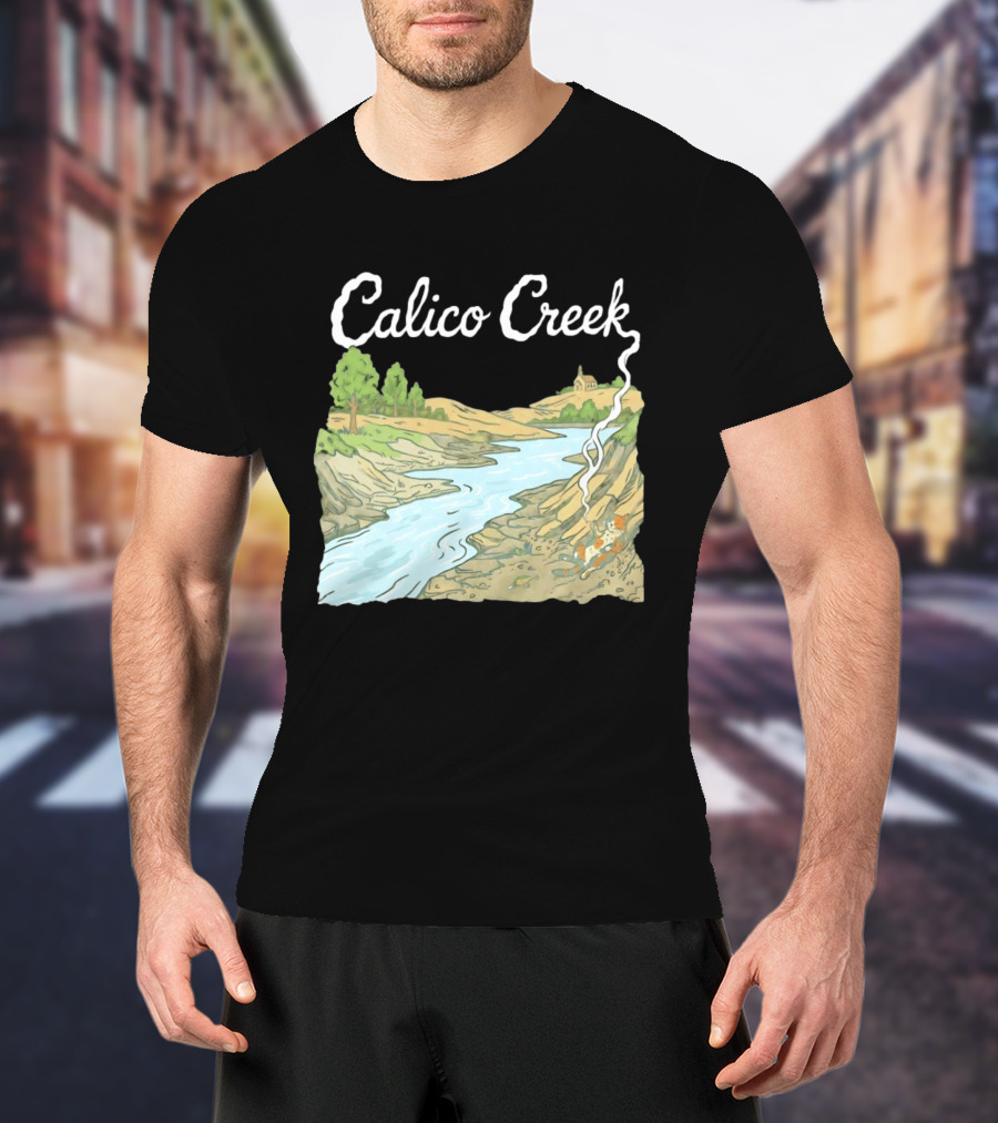 Calico Creek Scenic River And Countryside Landscape T-Shirt