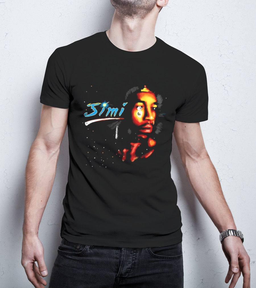 Jimi Hendrix Psychedelic Cosmic Stardust Simi T-Shirt