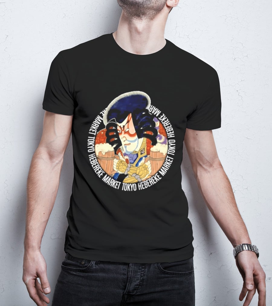 Kabuki Warrior Hebereke Market Tokyo Beer T-Shirt