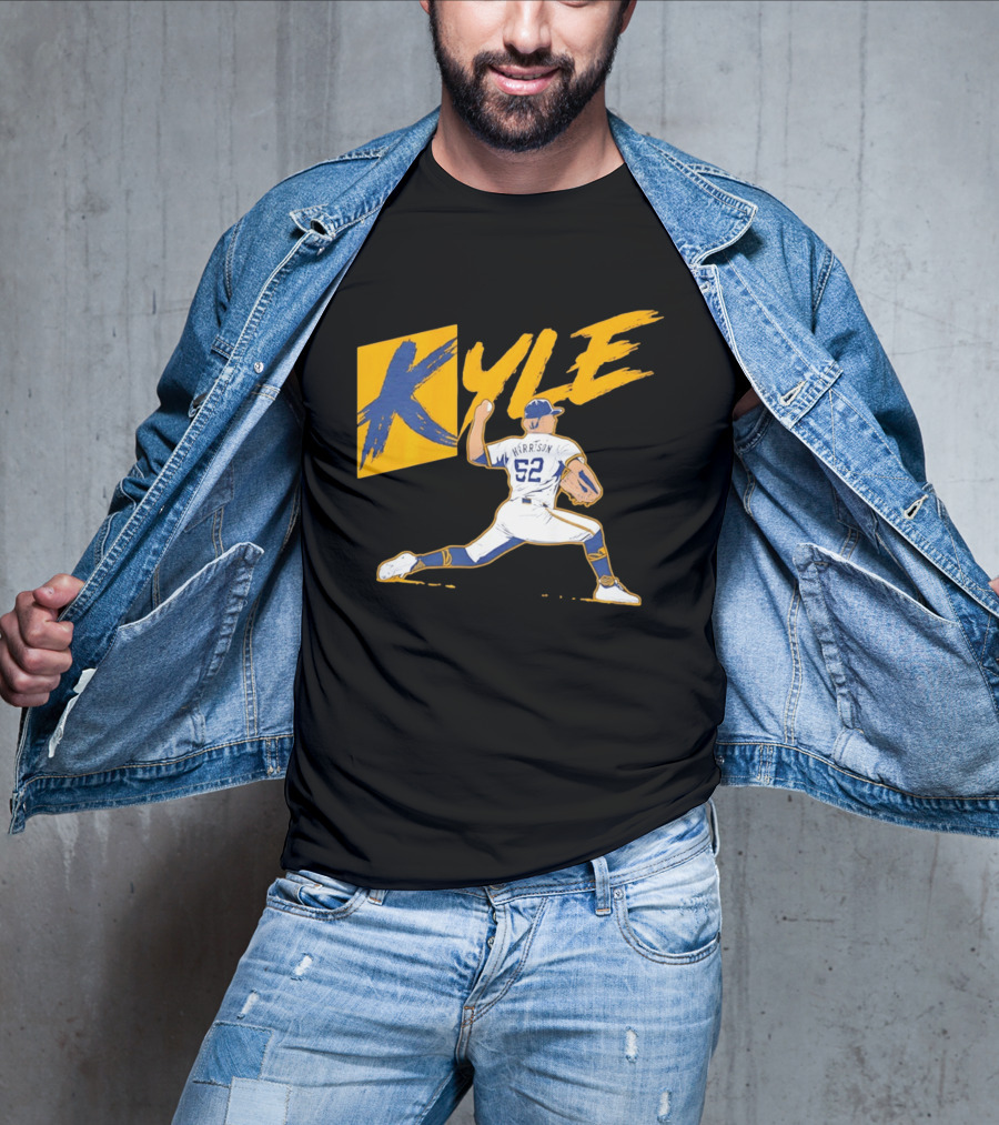 Kyle Harrison 52 Milwaukee Brewers MLB Baseball K Sign T-Shirt