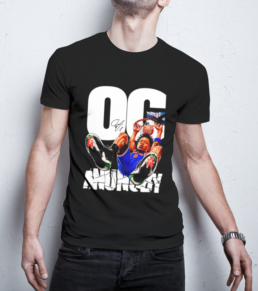 OG Anunoby Dunking New York Knicks Caricature T-Shirt