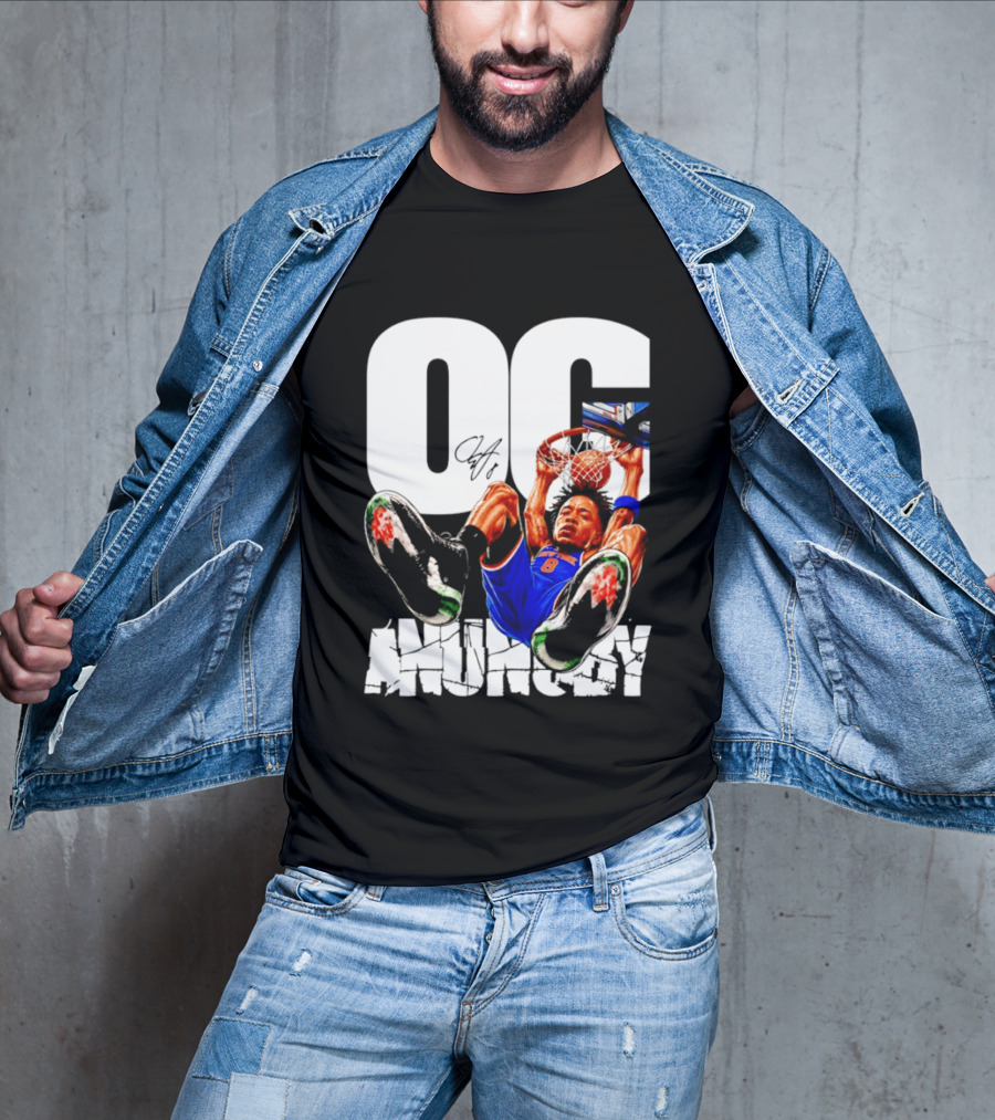 OG Anunoby Dunking New York Knicks Caricature T-Shirt