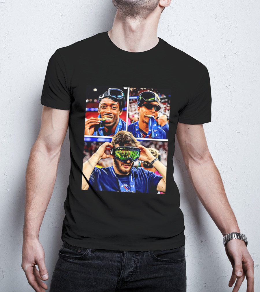 Paris Saint Germain Champions Celebration With Medals And Goggles T-Shirt
