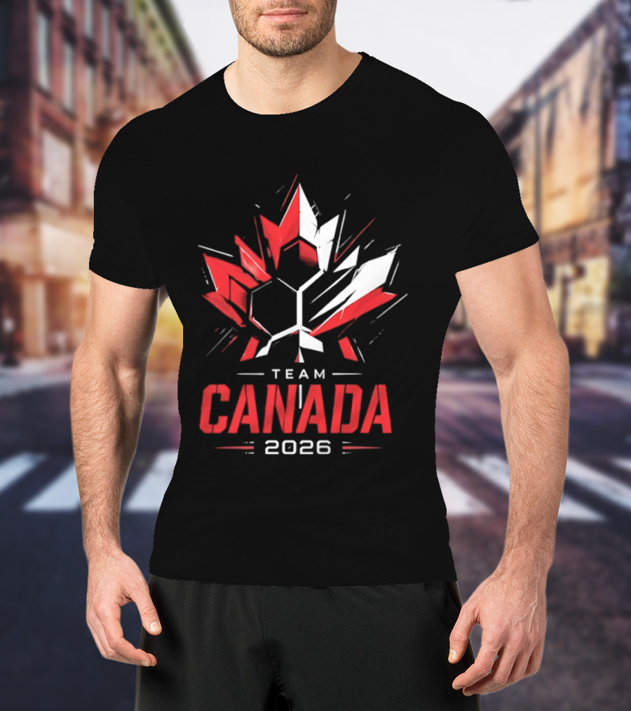 Team Canada 2026 Maple Leaf Geometric Sport Team Canada 2026 T-Shirt