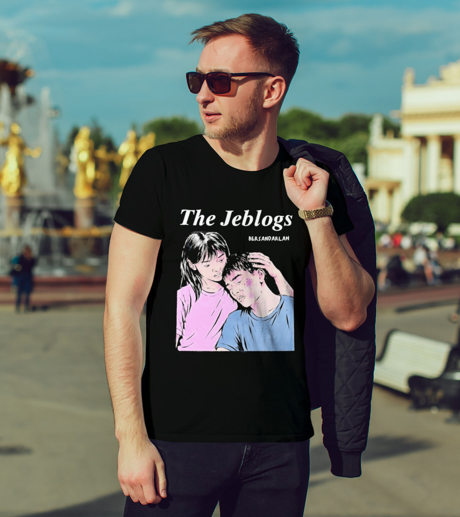 The Jeblogs Bersandarlah Pastel Art Style Tender Moment T-Shirt