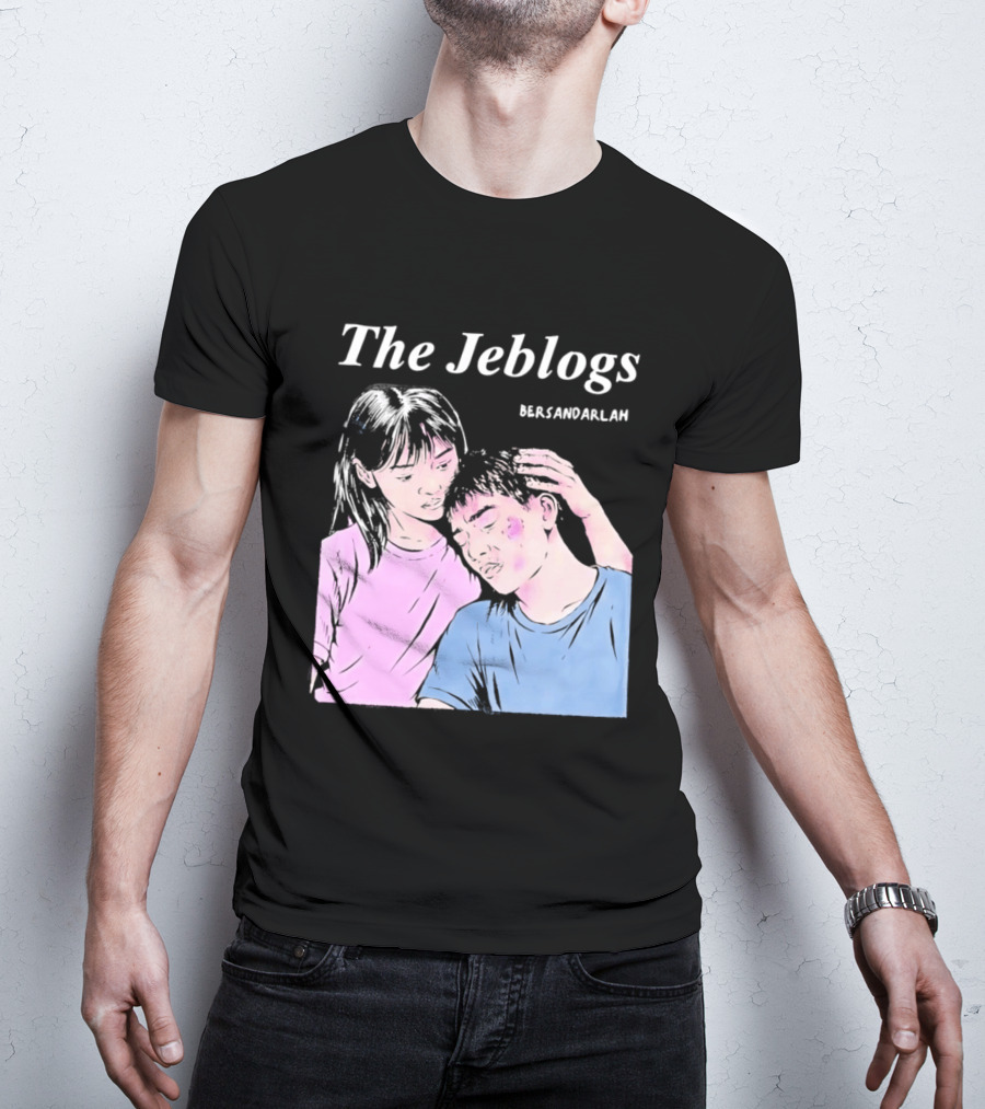 The Jeblogs Bersandarlah Pastel Art Style Tender Moment T-Shirt