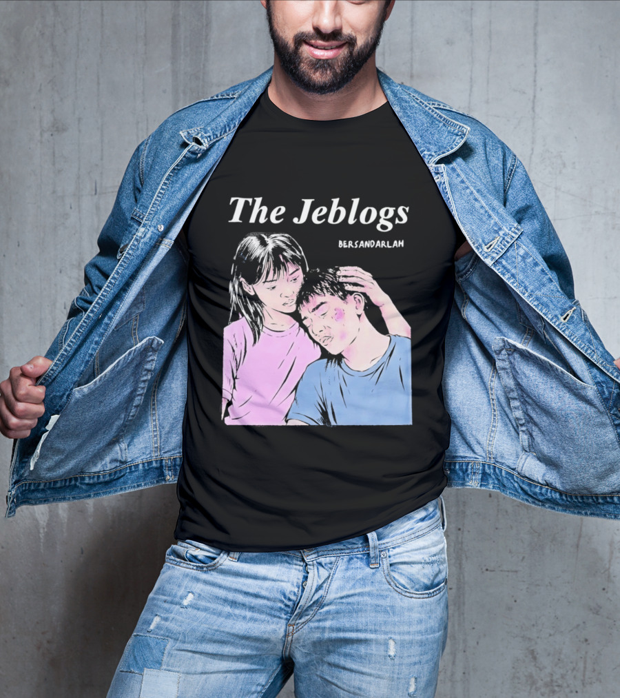 The Jeblogs Bersandarlah Pastel Art Style Tender Moment T-Shirt