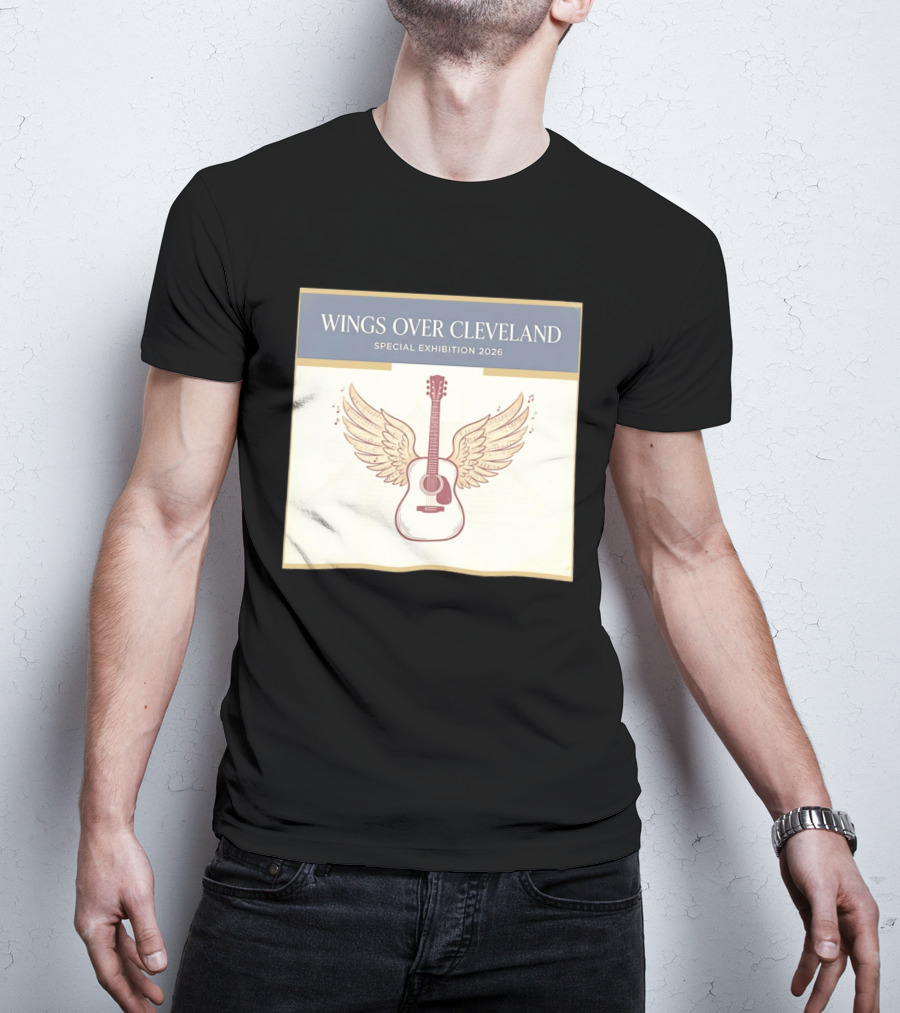 Wings Over Cleveland Special Exhibition 2026 Guitar With Wings And Music Notes T-Shirt