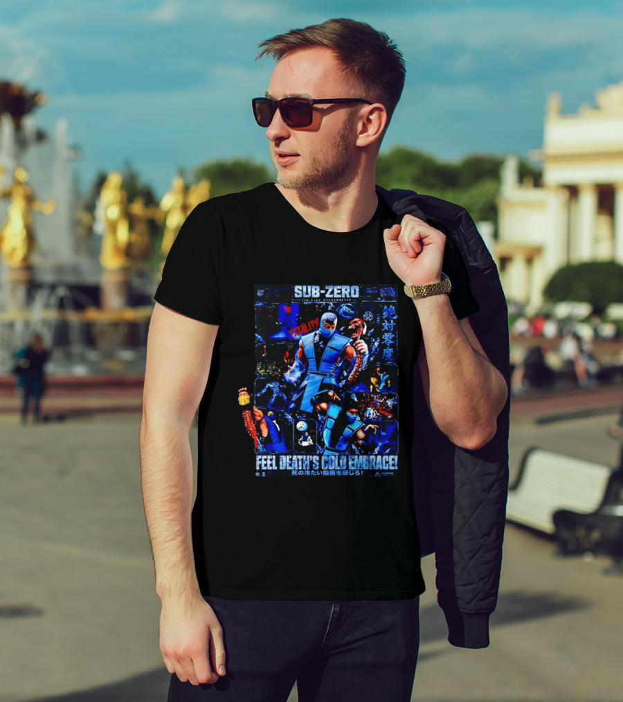 SUB ZERO Fatality Feel Death's Cold Embrace Mortal Kombat T-Shirt