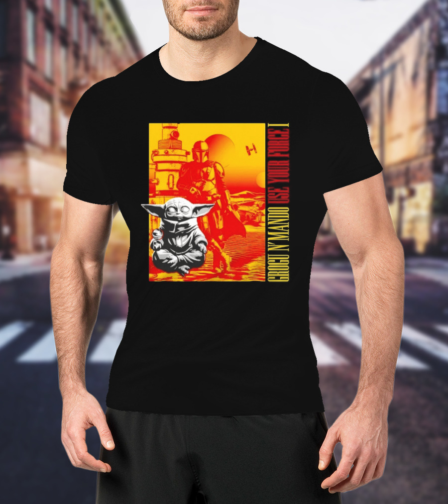 Grogu N' Mando Use Your Force I Star Wars Adventure T-Shirt