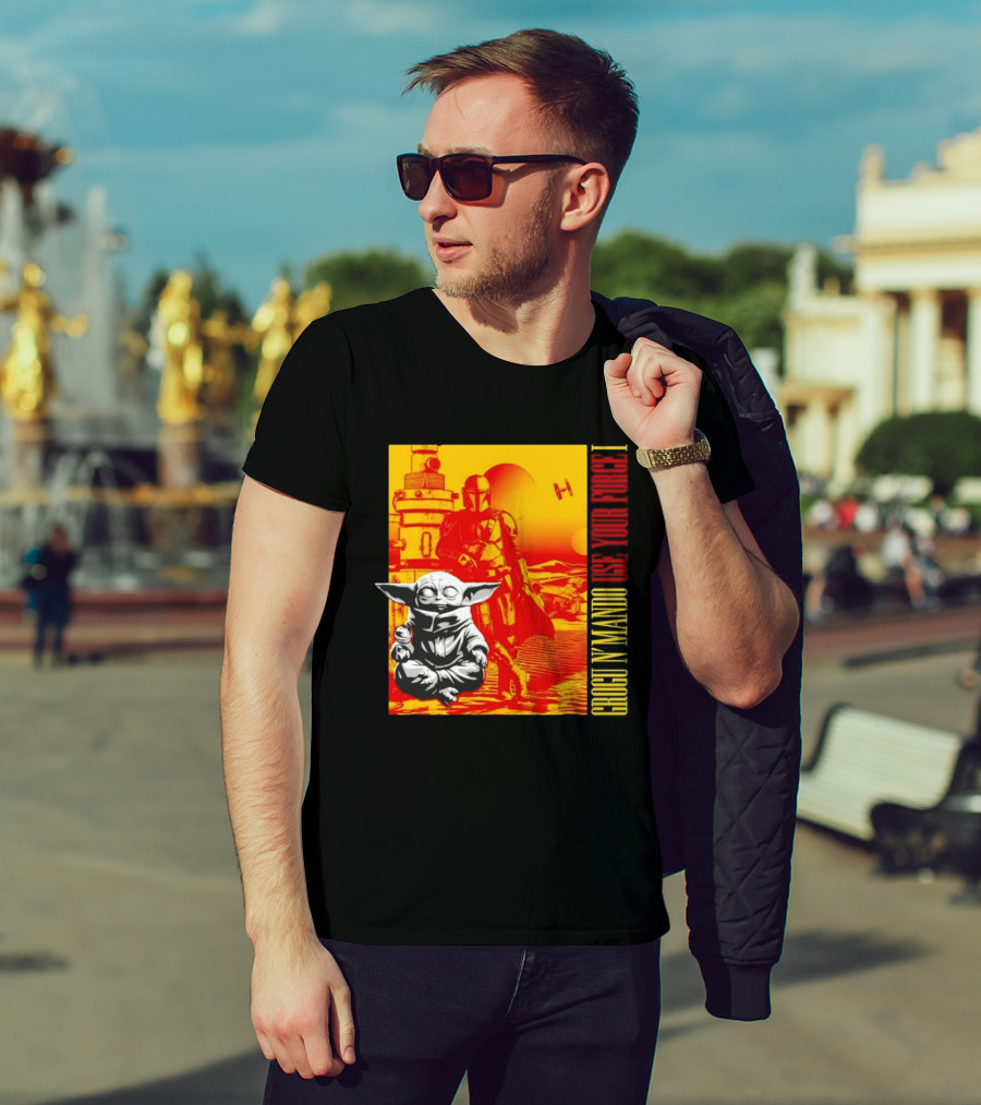 Grogu N' Mando Use Your Force I Star Wars Adventure T-Shirt