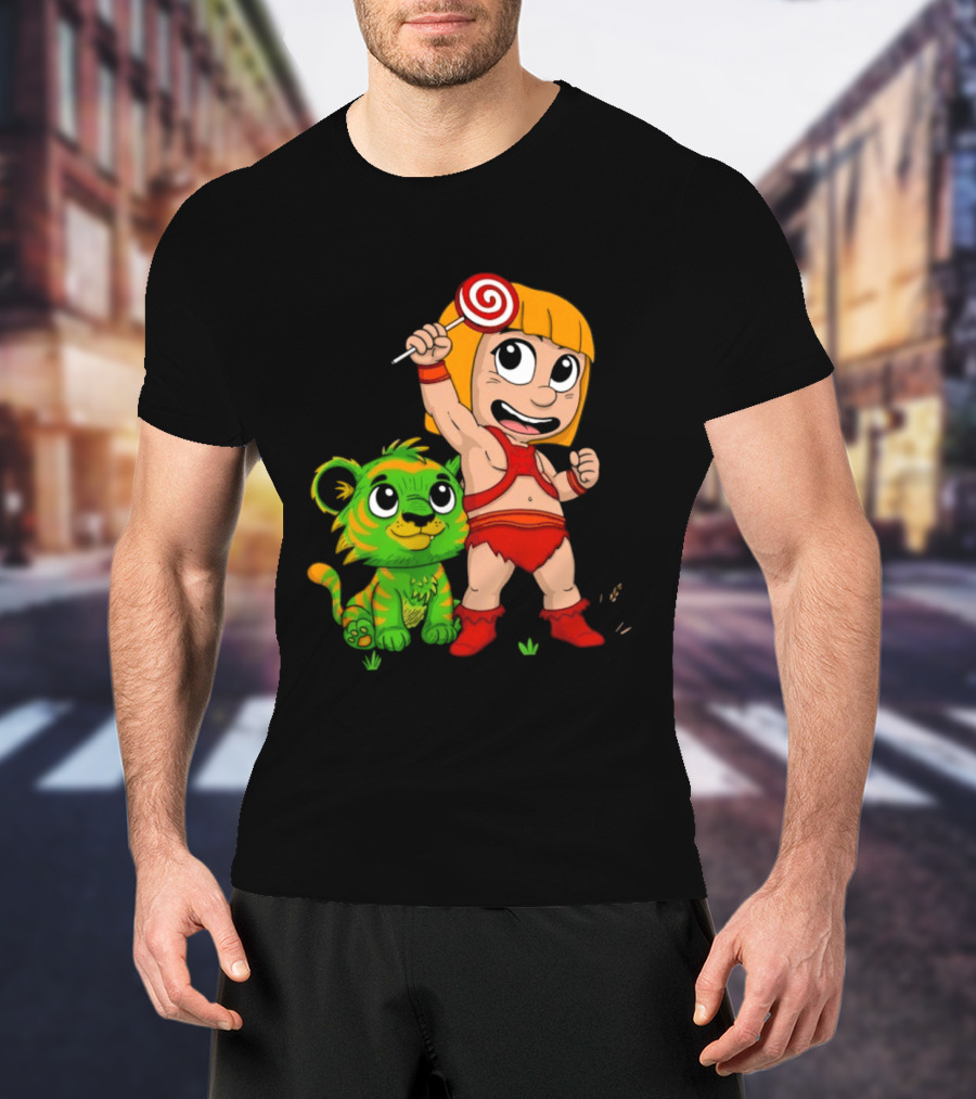 He Man And Battle Cat Masters Of Kindergarten Lollipop Adventure T-Shirt