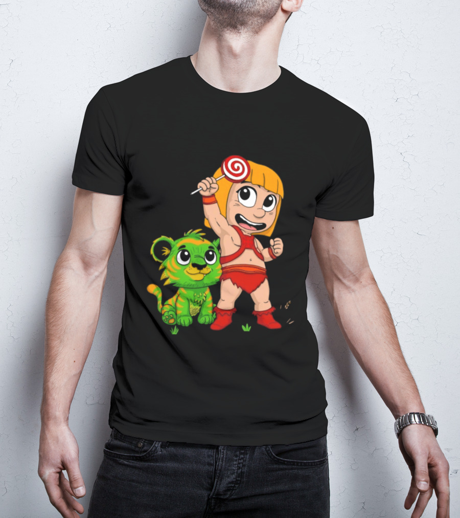 He Man And Battle Cat Masters Of Kindergarten Lollipop Adventure T-Shirt