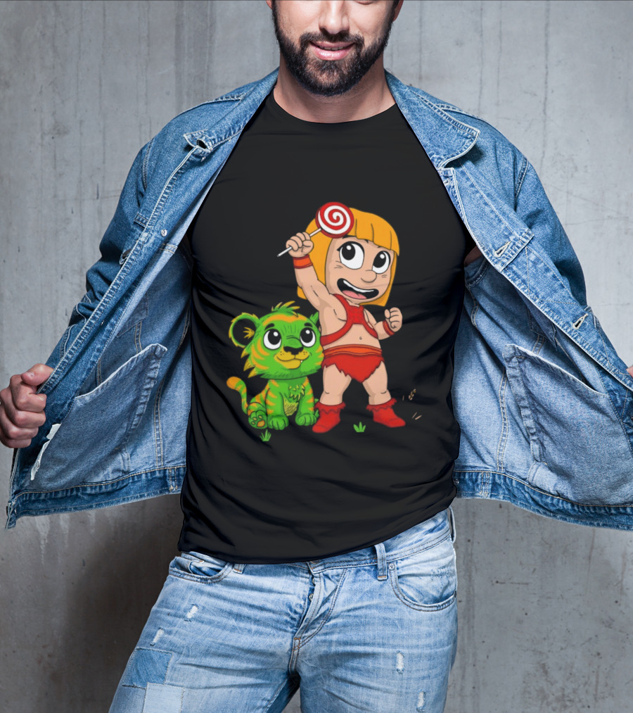 He Man And Battle Cat Masters Of Kindergarten Lollipop Adventure T-Shirt