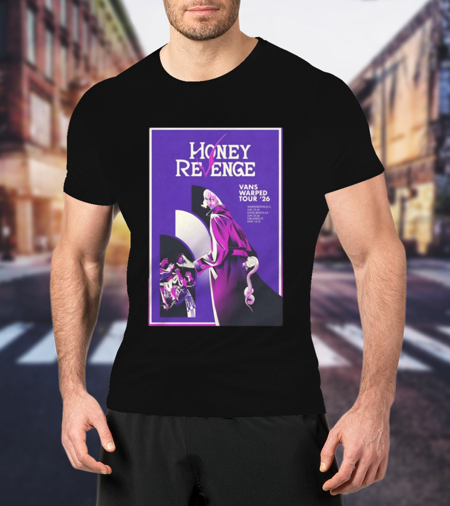 Honey Revenge Vans Warped Tour 26 Washington Long Beach Orlando Ann Arbor T-Shirt