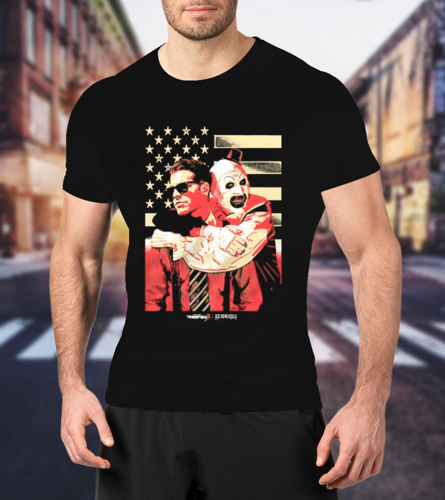 Ice Nine Kills Spencer Clown American Flag Horror Aesthetic T-Shirt