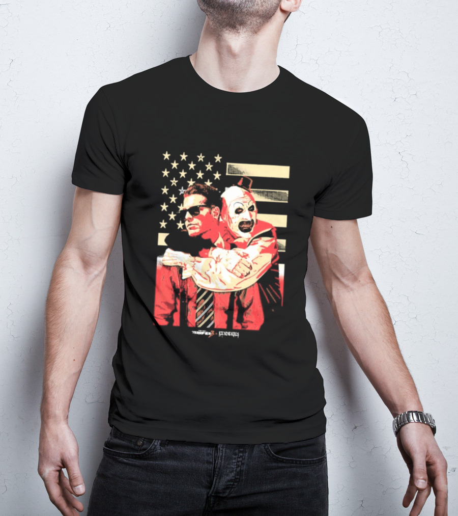 Ice Nine Kills Spencer Clown American Flag Horror Aesthetic T-Shirt