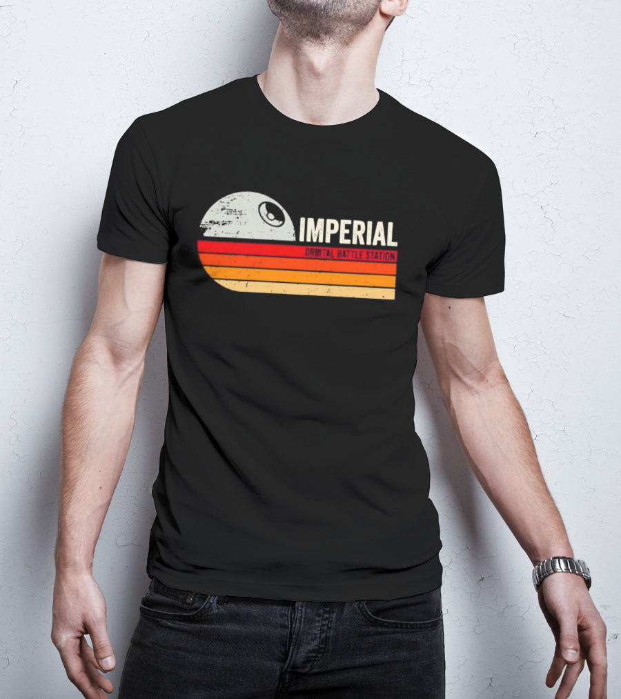 Star Wars Imperial Orbital Battle Station Death Star Sunset T-Shirt