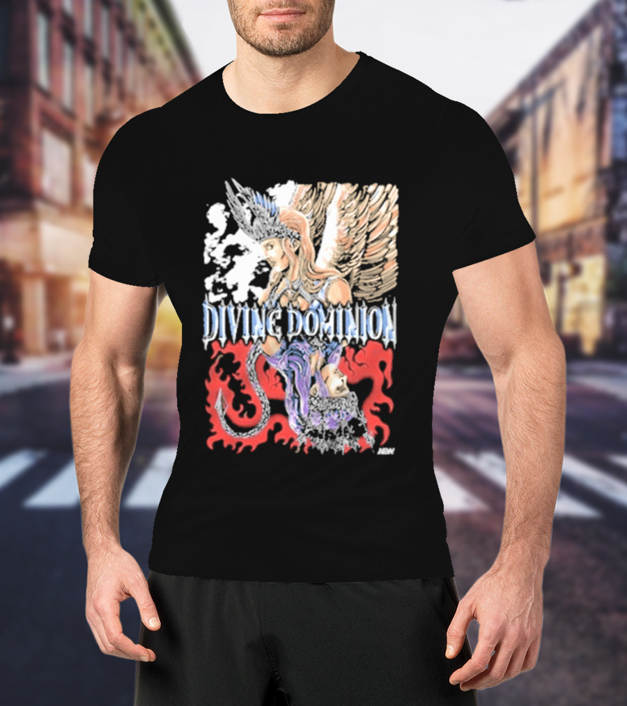 Divine Dominion Angel And Dragon Clash Heaven And Hell T-Shirt