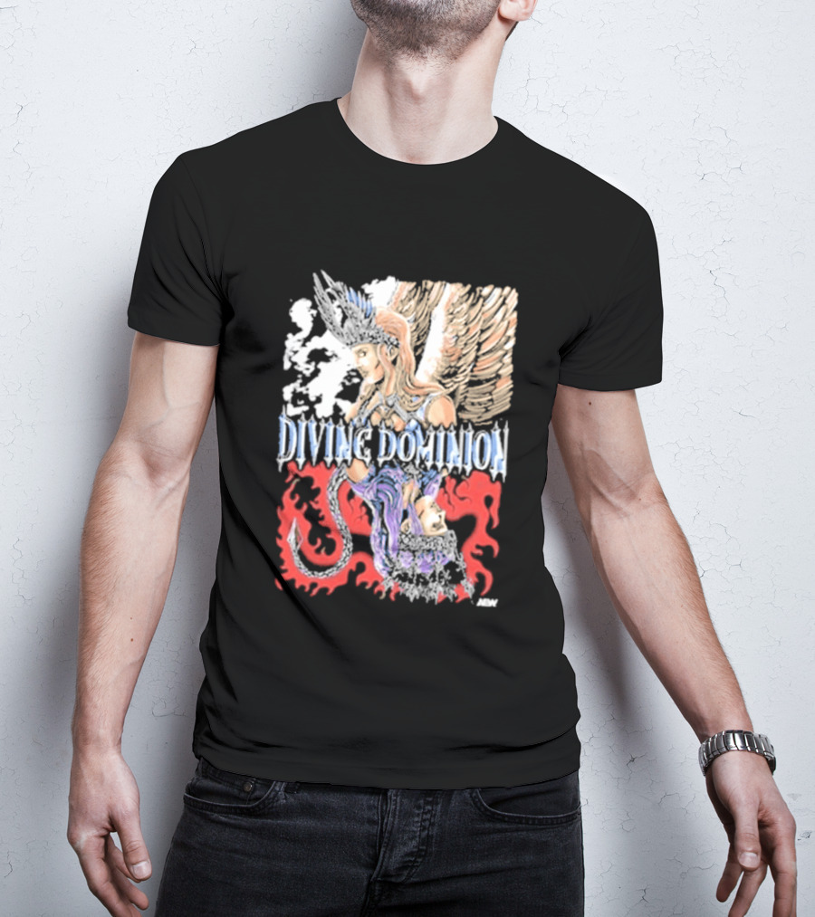 Divine Dominion Angel And Dragon Clash Heaven And Hell T-Shirt