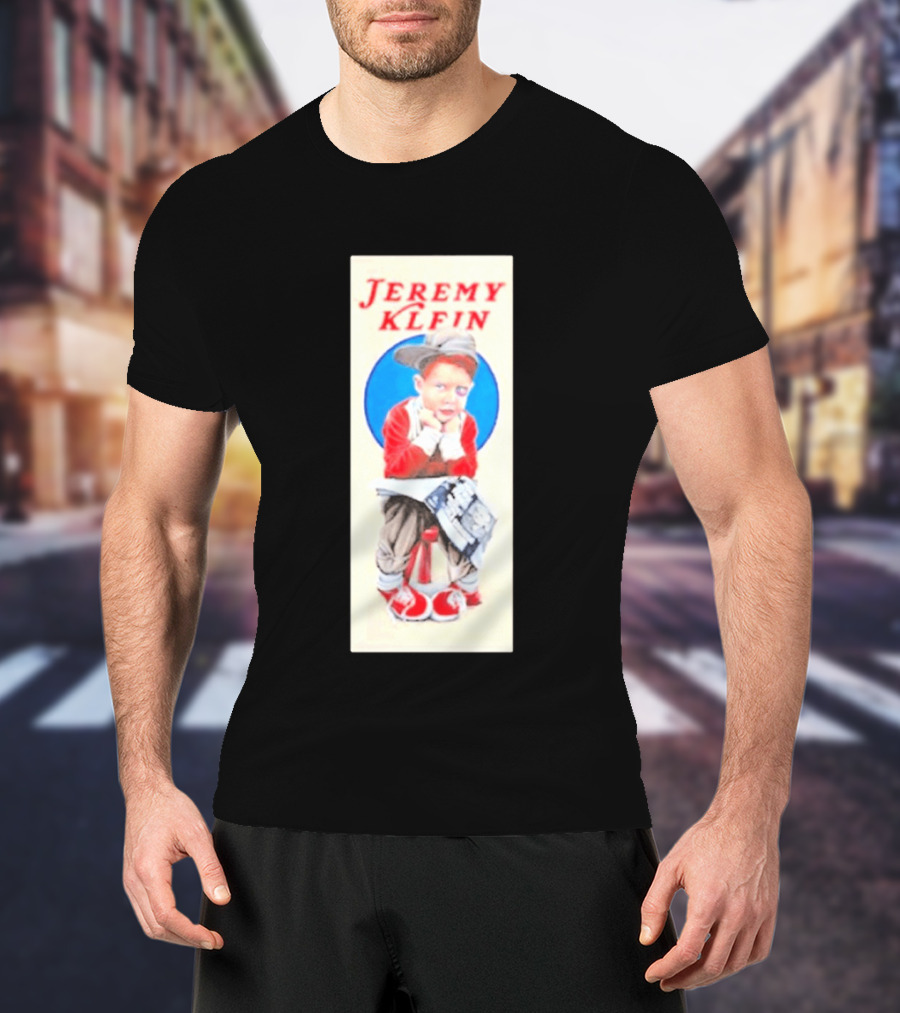 Jeremy Klein World Industries Kid Sitting On Stool T-Shirt