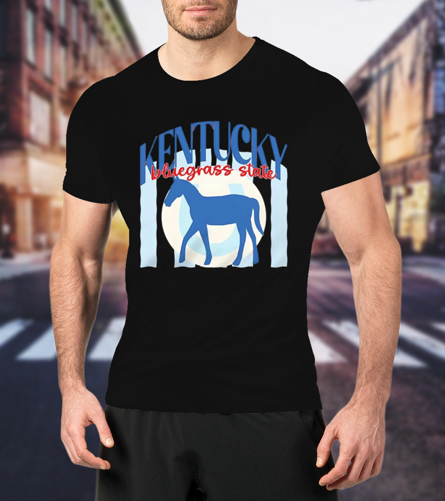 Kentucky Bluegrass State Horse Horseshoe T-Shirt