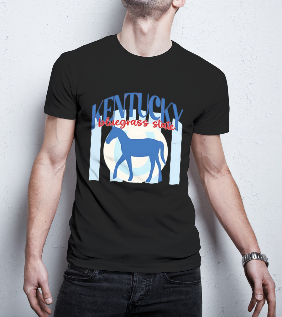 Kentucky Bluegrass State Horse Horseshoe T-Shirt