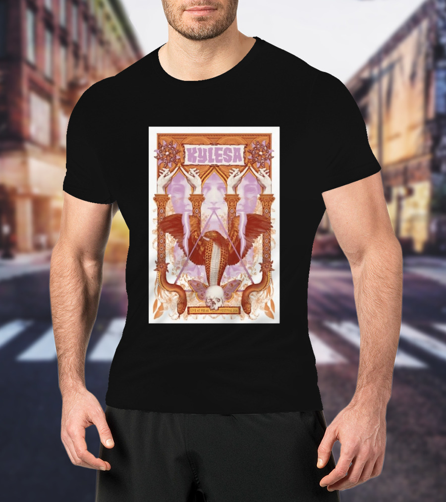 Kylesa Live At Freak Valley Festival 2026 Ornate Serpent Winged Skull Occult T-Shirt
