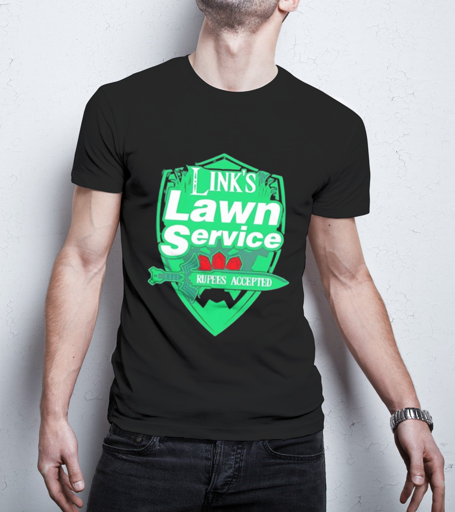Link's Lawn Service Rupees Accepted The Legend Of Zelda Master Sword T-Shirt