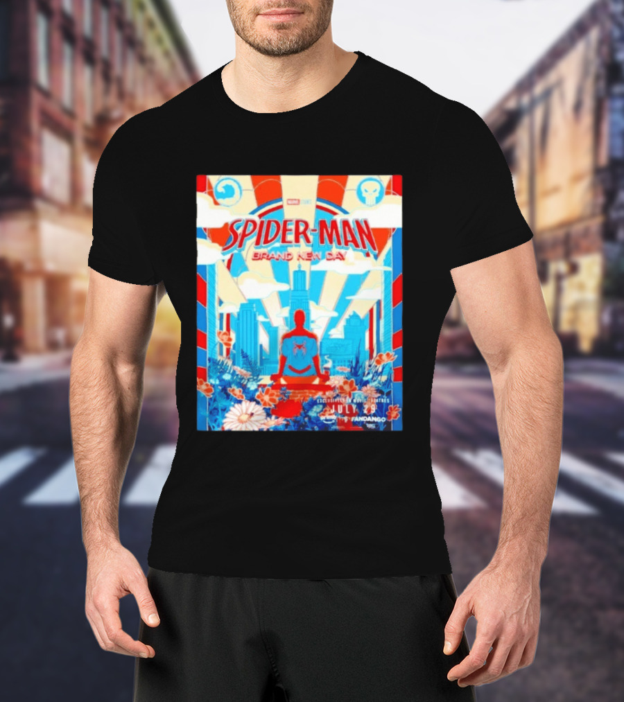 Marvel Studios Spider Man Brand New Day Exclusive Release July 29 Fandango Promotion T-Shirt