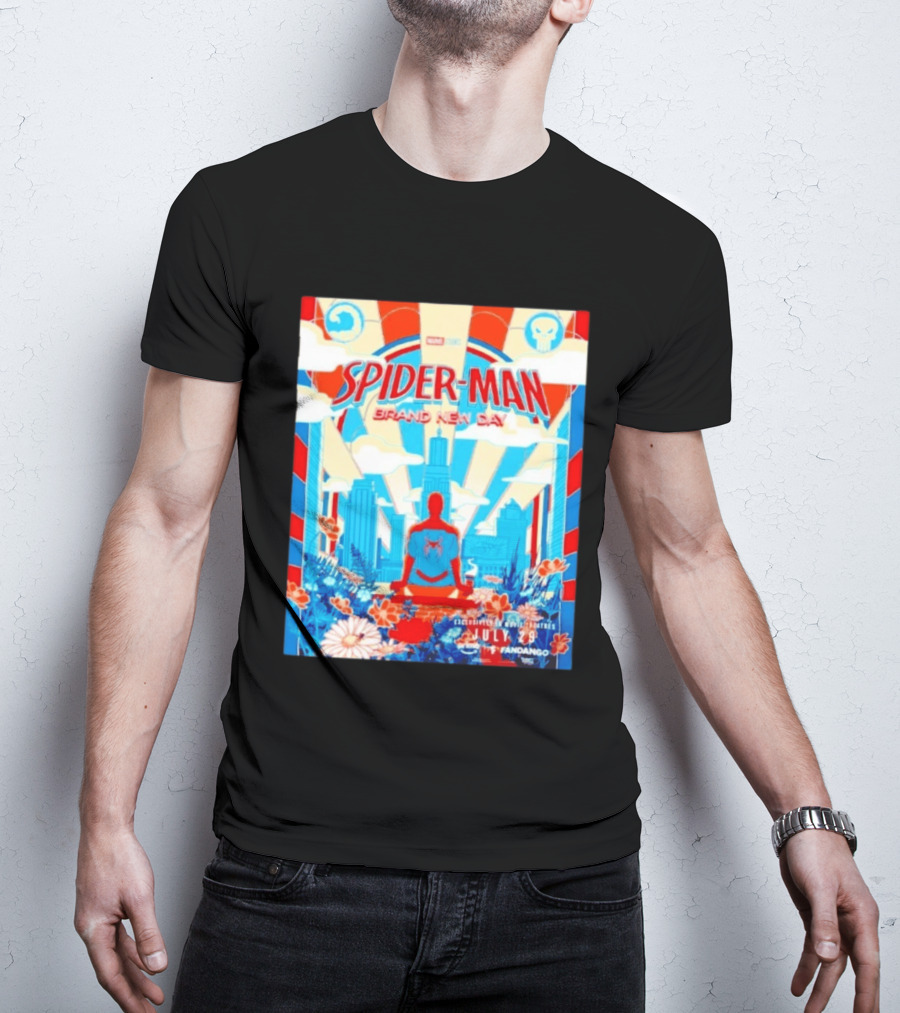 Marvel Studios Spider Man Brand New Day Exclusive Release July 29 Fandango Promotion T-Shirt