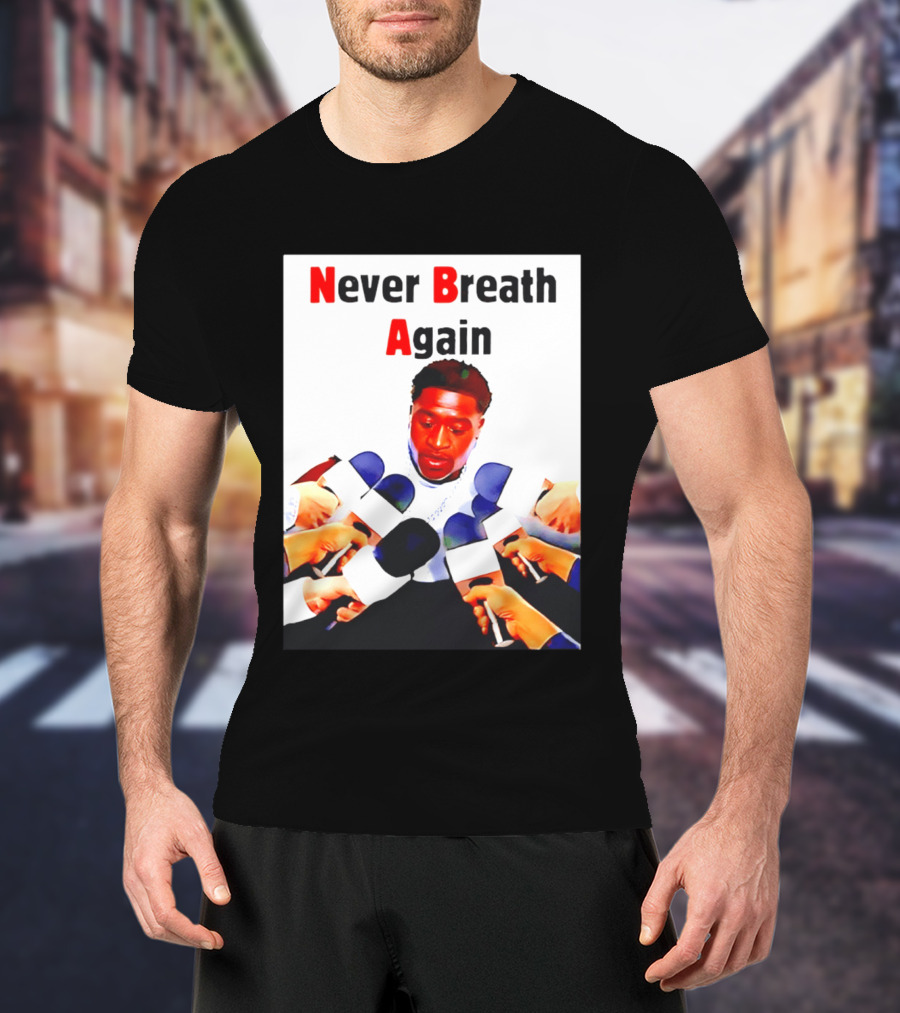 Never Breath Again George Floyd Microphones Press T-Shirt