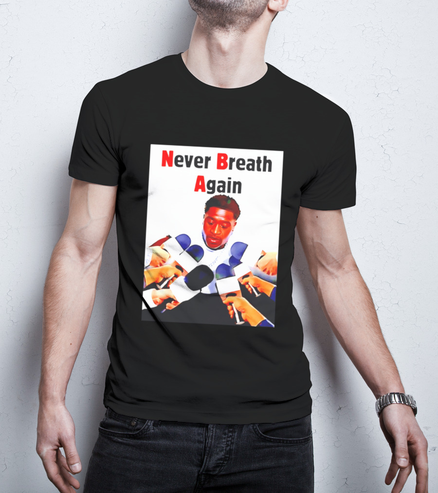 Never Breath Again George Floyd Microphones Press T-Shirt