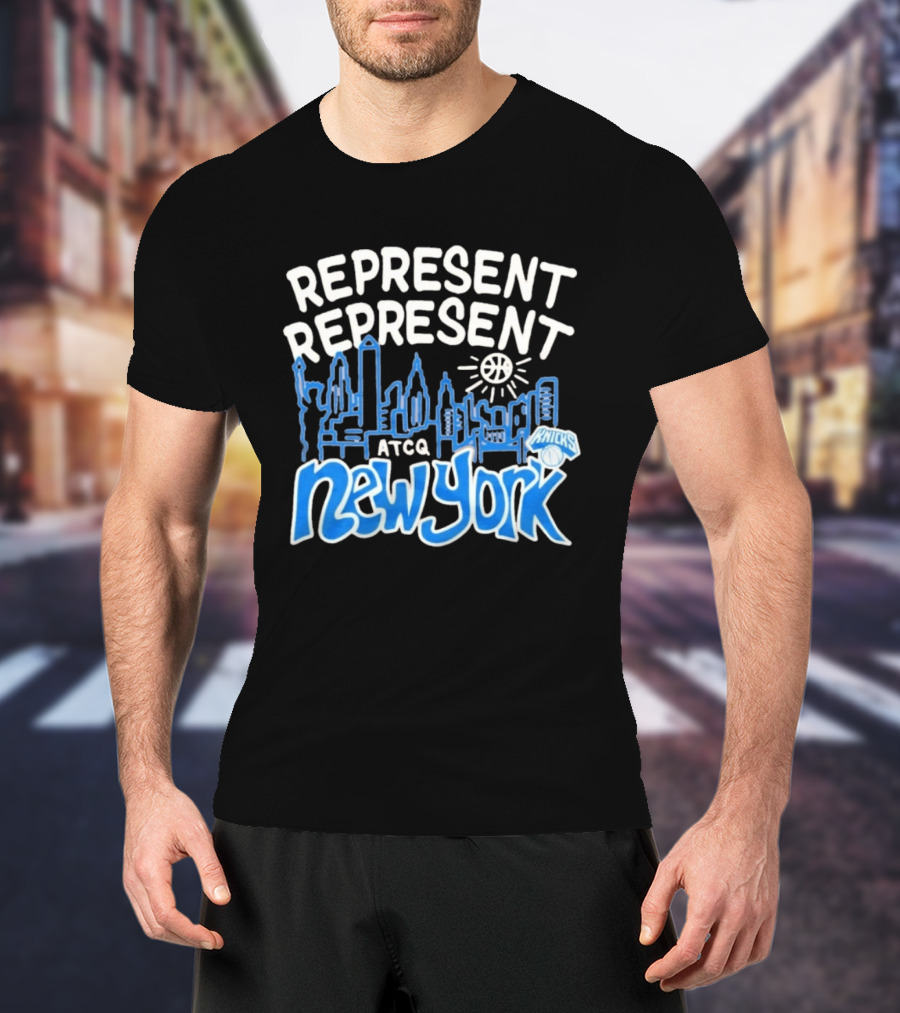 Represent Represent New York Knicks ATCQ NBA Basketball T-Shirt