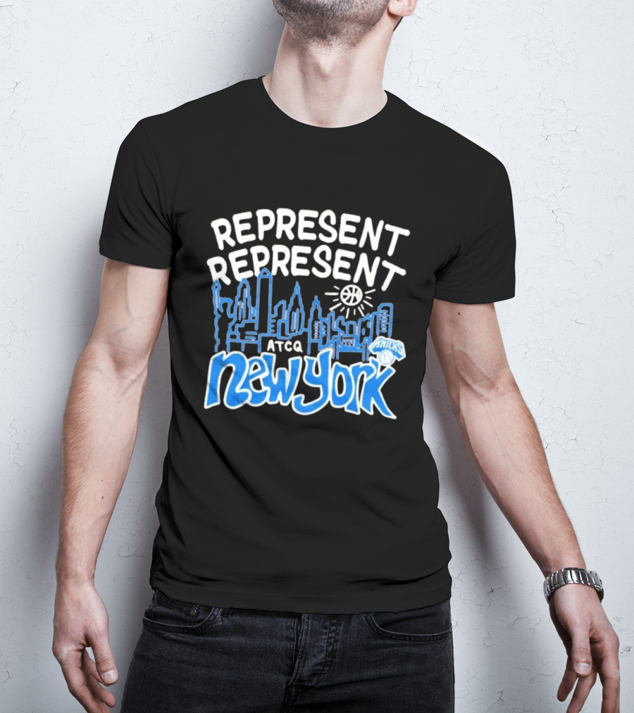 Represent Represent New York Knicks ATCQ NBA Basketball T-Shirt