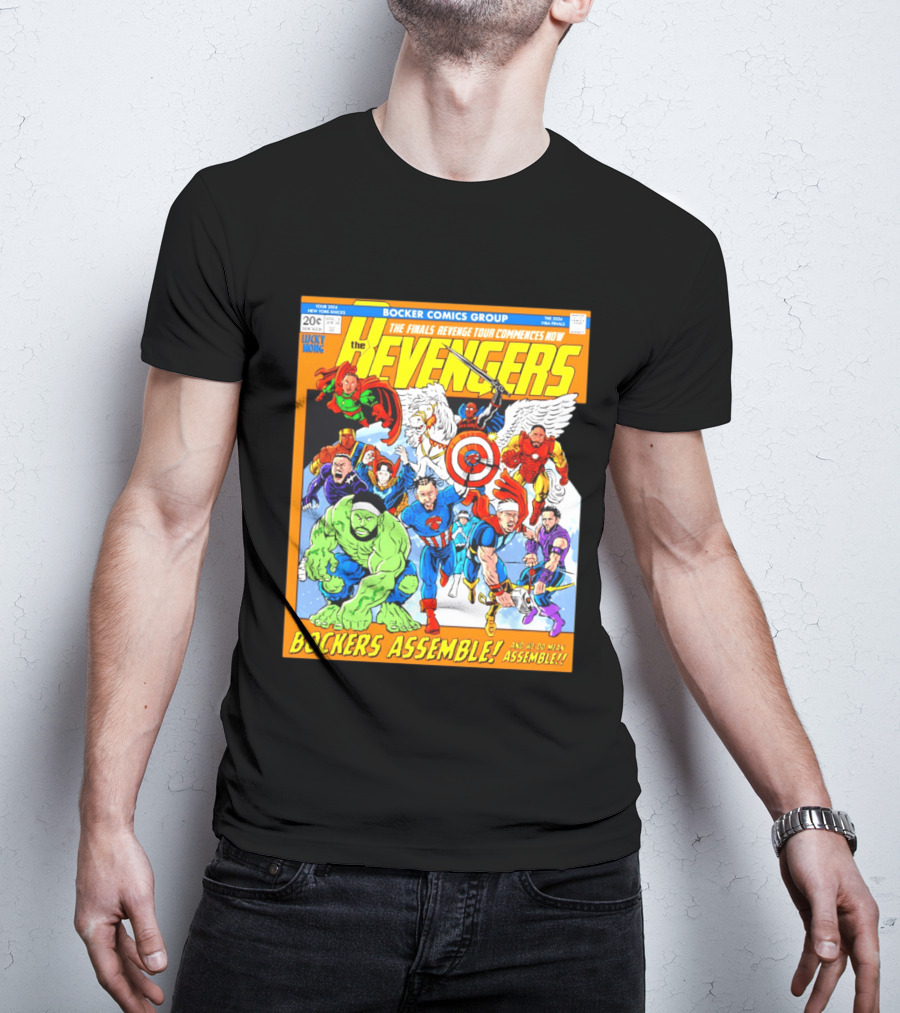 New York Knicks Bocker Comics Finals Revenge Tour Bockers Assemble T-Shirt