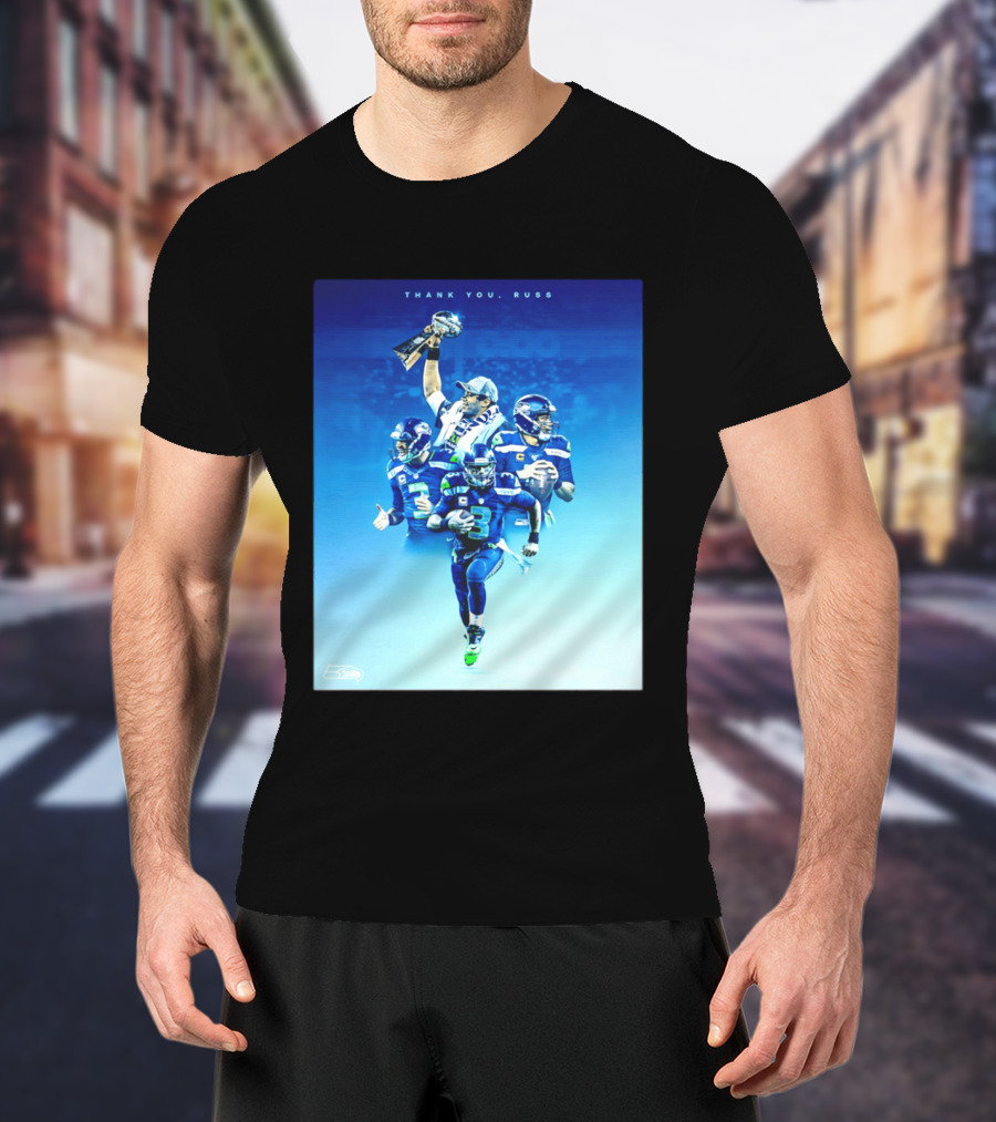 Thank You Russ Seattle Seahawks Russell Wilson Super Bowl 3 T-Shirt