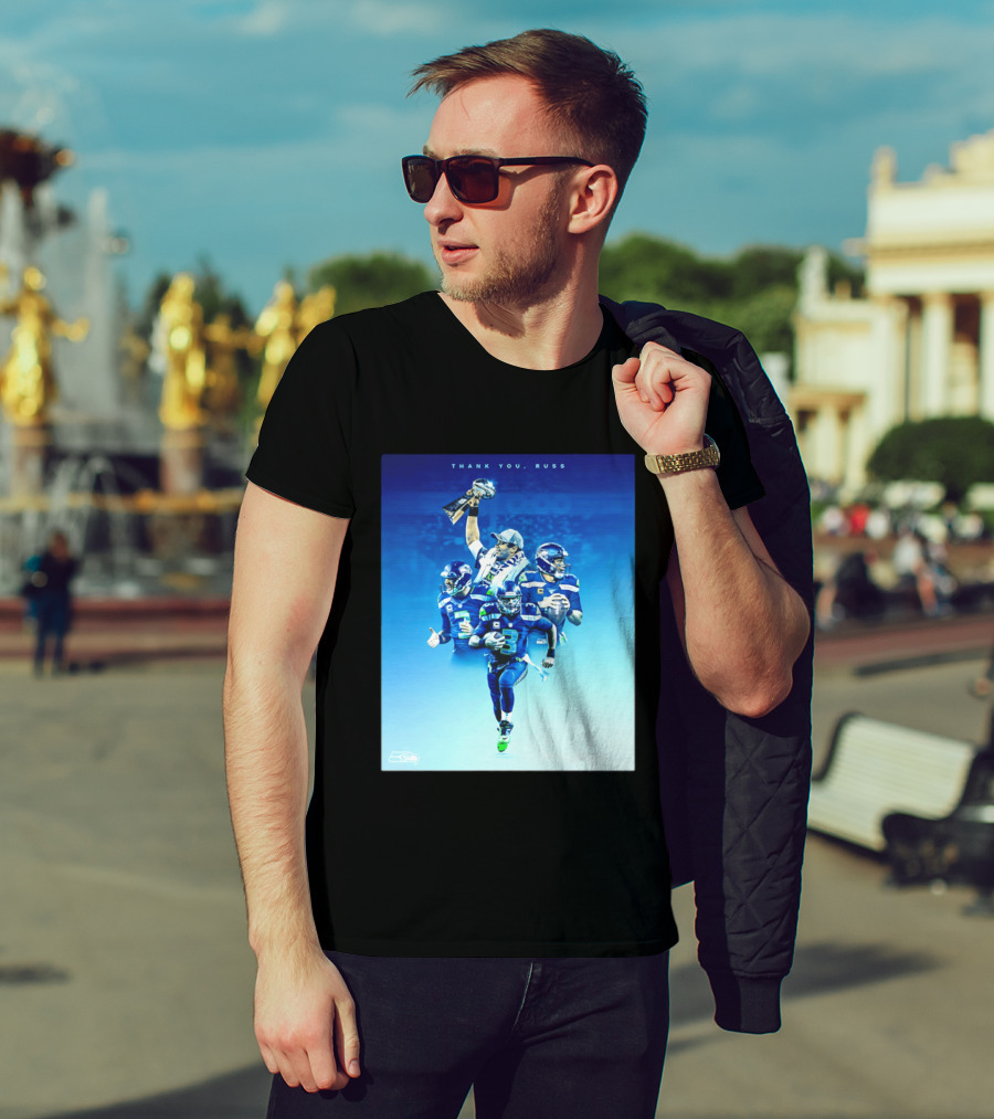 Thank You Russ Seattle Seahawks Russell Wilson Super Bowl 3 T-Shirt
