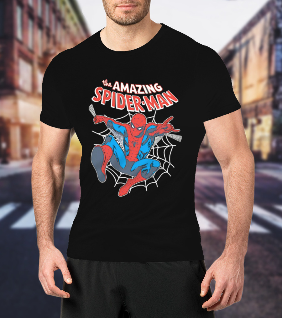 The Amazing Spider Man Web Crawling Comic T-Shirt