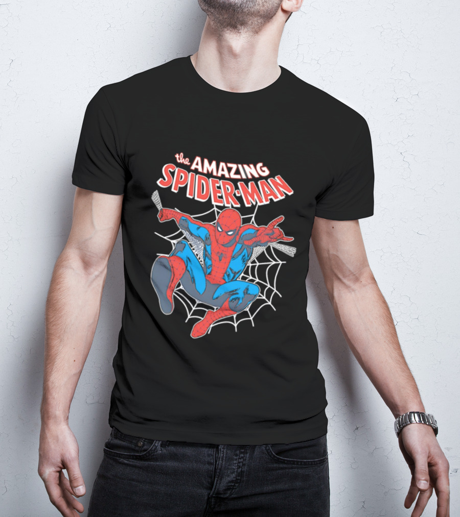 The Amazing Spider Man Web Crawling Comic T-Shirt