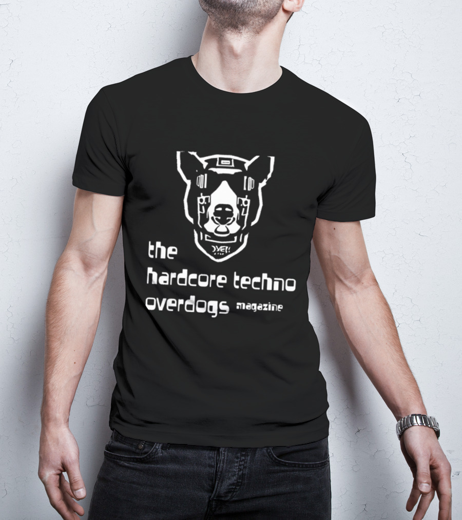 The Hardcore Techno Robot Dog Overdogs Magazine T-Shirt