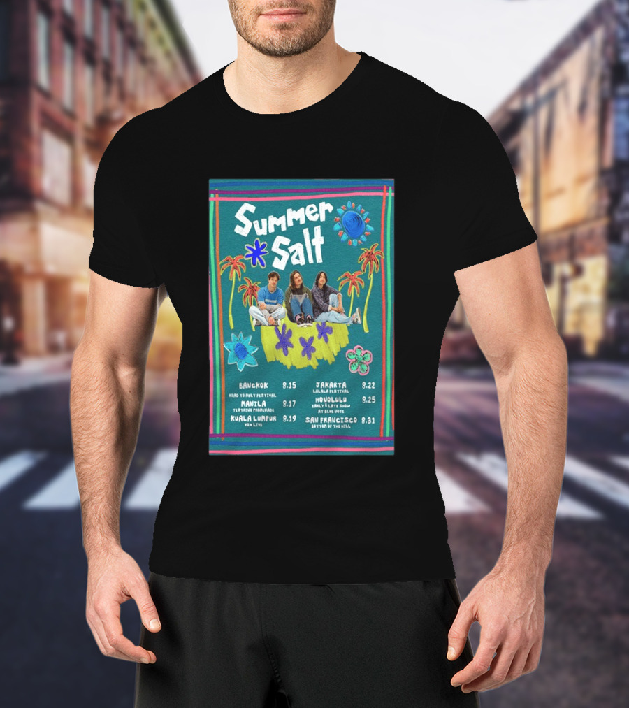 Summer Salt World Tour 2026 Bangkok Manila Kuala Lumpur Jakarta Honolulu San Francisco T-Shirt