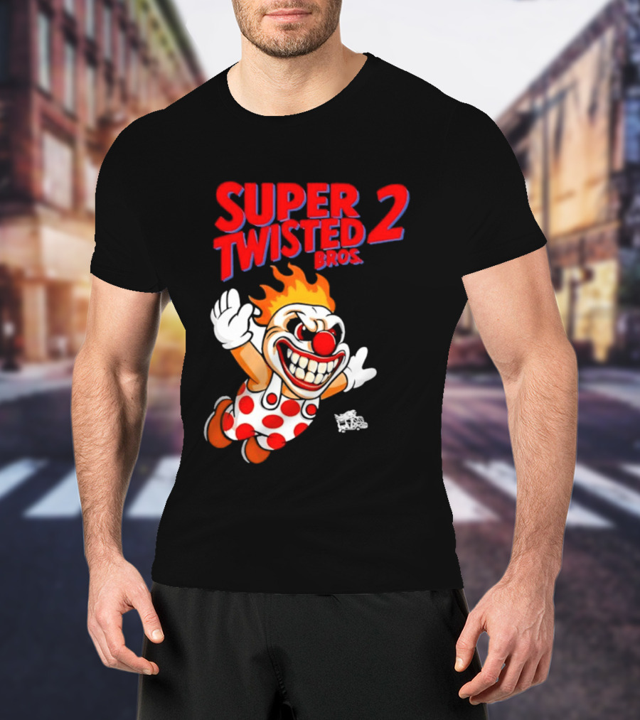Super Twisted 2 Bros Sweet Tooth Twisted Metal Video Game Mashup T-Shirt