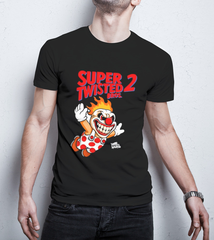 Super Twisted 2 Bros Sweet Tooth Twisted Metal Video Game Mashup T-Shirt